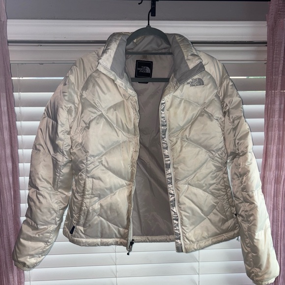 The North Face Women's Light Beige Puffer Jacket - Picture 1 of 3